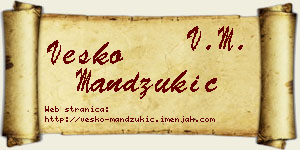 Vesko Mandžukić vizit kartica